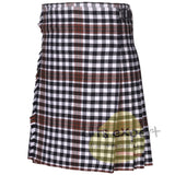 Burns Check Modern Tartan Traditional 8 And 5 Yards Kilt - Kilt Experts