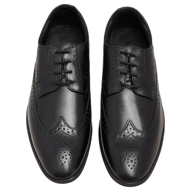 Classic Black Brogue Lace - Up – Genuine Leather Formal Shoes for Kilt Wear - Kilt Experts
