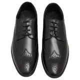 Classic Black Brogue Lace - Up – Genuine Leather Formal Shoes for Kilt Wear - Kilt Experts