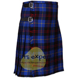 Gordon Blue Tartan Scottish Traditional Kilts – Premium 8 and 5 Yards Kilt - Kilt Experts
