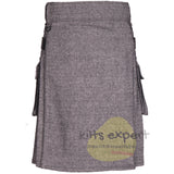 Grey Tweed Wool Kilt Outfit for Men - Kilt Experts