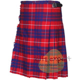 Hamilton Red Modern Tartan Traditional 8 And 5 Yards Kilt - Kilt Experts