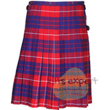 Hamilton Red Modern Tartan Traditional 8 And 5 Yards Kilt - Kilt Experts