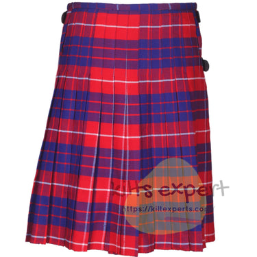 Hamilton Red Modern Tartan Traditional 8 And 5 Yards Kilt - Kilt Experts