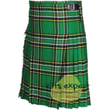 Irish National Tartan Traditional 8 And 5 Yards Kilt - Kilt Experts
