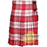 Menzies Dress Red Tartan Traditional 8 And 5 Yards Kilt - Kilt Experts