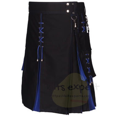 Utility Kilt Hybrid Modern 100% Cotton Jeans Kilt New For Men's - Kilt Experts