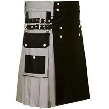 Black And Grey Wedding Fashionable Utility Kilt Kilt Experts