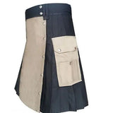 Black And Khaki Casual Party Dress Utility Kilt Kilt Experts