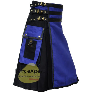Black & Blue Two Tone Kilt Kilt Experts
