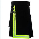 Black Cotton Fire Fighter Working Utility Kilt Kilt Experts