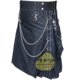 Black Stud Kilt For Men's Kilt Experts