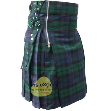 Black Watch Gothic Zipper Utility Kilt Kilt Experts