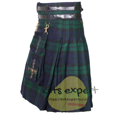 Black Watch Modern Best Tartan Utility Kilt With Detachable Pockets Kilt Experts