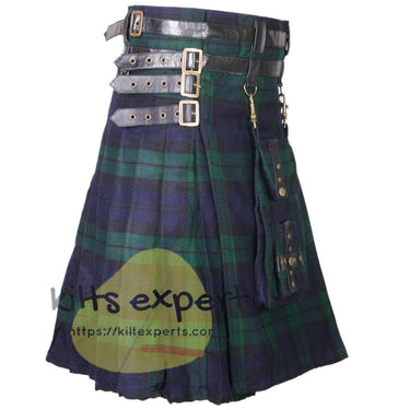 Black Watch Modern Best Tartan Utility Kilt With Detachable Pockets Kilt Experts