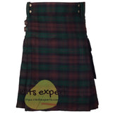 Brown Watch Tartan 16oz heavy Duty Acrylic Wool Kilt for men Kilt Experts