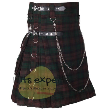 Brown Watch Tartan 16OZ Stud Kilt Kilt Experts