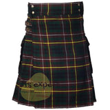 Buchanan Hunting Tartan Acrylic Wool Heavy 16Oz Utility Kilt Kilt Experts