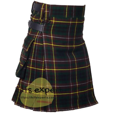 Buchanan Hunting Tartan Leather Straps Utility Kilt Kilt Experts