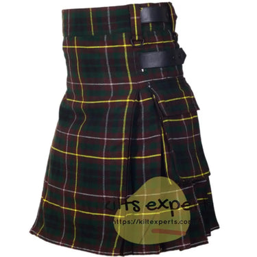 Buchanan Hunting Tartan Leather Straps Utility Kilt Kilt Experts