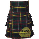 Buchanan Hunting Tartan Leather Straps Utility Kilt Kilt Experts