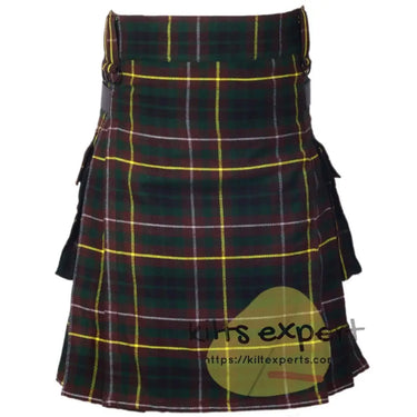 Buchanan Hunting Tartan Leather Straps Utility Kilt Kilt Experts