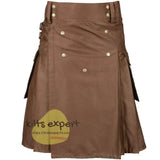 Chocolate Brown 5 Button Utility Kilt Kilt Experts