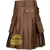 Chocolate Brown 5 Button Utility Kilt Kilt Experts