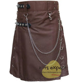 Chocolate Brown Stud Kilt Kilt Experts