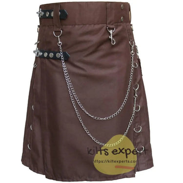 Chocolate Brown Stud Kilt Kilt Experts