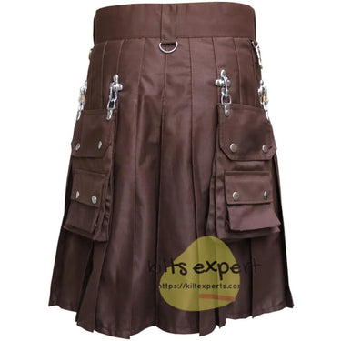 Chocolate Brown Stud Kilt Kilt Experts