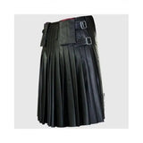 Fashionable Cowhide Leather Pleated Kilt Kilt Experts