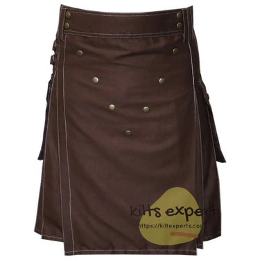 Chocolate Brown Modern Utility Kilt Kilt Experts