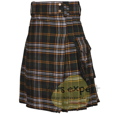 Heritage Of Ireland Tartan Acrylic Wool Heavy 16Oz Utility Kilt - Kilt Experts