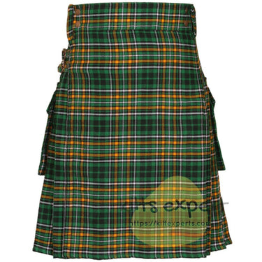 Ireland National Tartan Acrylic Wool Heavy 16Oz Utility Kilt - Kilt Experts