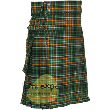Ireland National Tartan Acrylic Wool Heavy 16Oz Utility Kilt - Kilt Experts