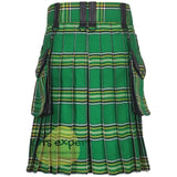Irish Heritage 16OZ Tartan Kilt With Detachable Pockets (Available In Different Tartan) - Kilt Experts