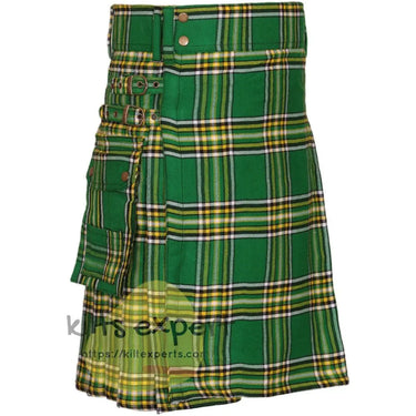 Irish Heritage Tartan Utility Kilt For Men's - Kilt Experts