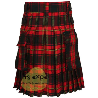Irish Ulster Tartan Leather Straps Kilts For Men - Kilt Experts