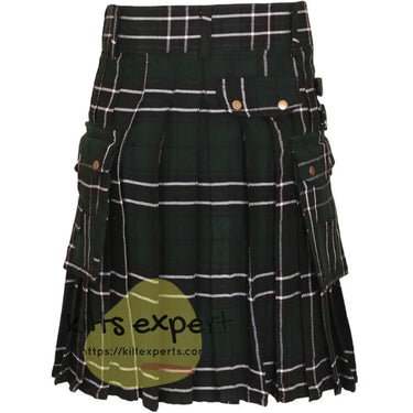 Maclean Of Duart Hunting Tartan Acrylic Wool Heavy 16Oz Utility Kilt - Kilt Experts