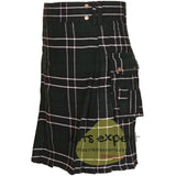 Maclean Of Duart Hunting Tartan Acrylic Wool Heavy 16Oz Utility Kilt - Kilt Experts