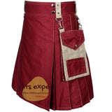 Maroon Modern Kilt Kilt Experts