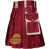 Maroon Modern Kilt Kilt Experts