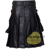 Men's Cowhide Leather Straps Utility Kilt - Kilt Experts