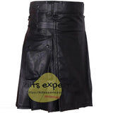 Men's Cowhide Leather Straps Utility Kilt - Kilt Experts
