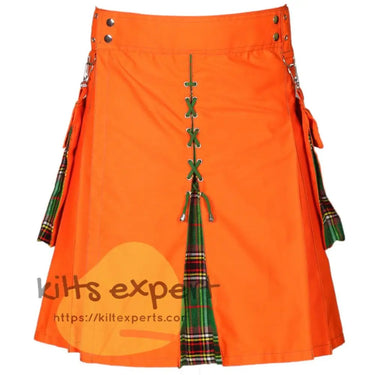 Men's Modern Orange & Tara Murphy Ancient Hybird Utility Kilt Kilt Experts