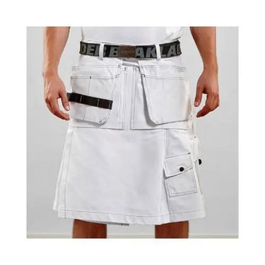Modern White Fashion Utility Kilt Kilt Experts