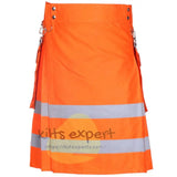 Modern Working Reflective Kilt With Detachable Pockets Kilt Experts