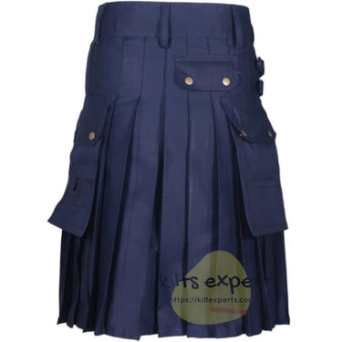 Navy Blue 4 Button Stylish Kilt Kilt Experts