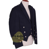 Navy Blue Charlie Jacket With 3 Button Vest - Kilt Experts